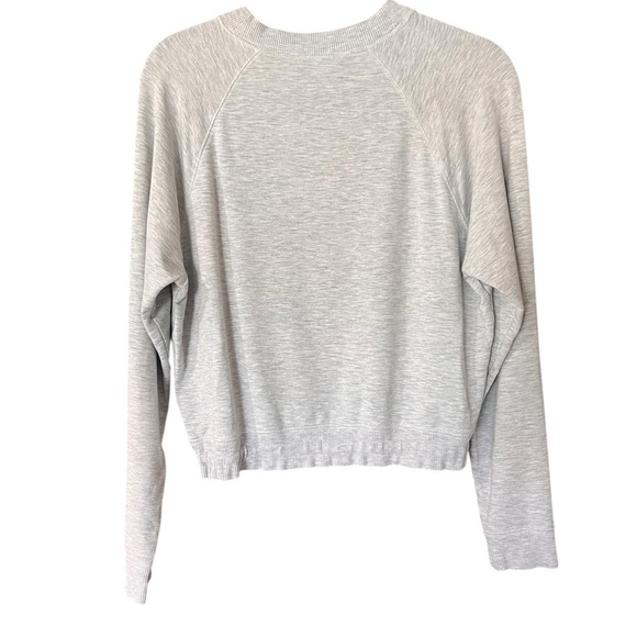 Banana Republic Baby Terry Gray Crop Sweatshirt with Drawstring Size Medium - Picture 2 of 3